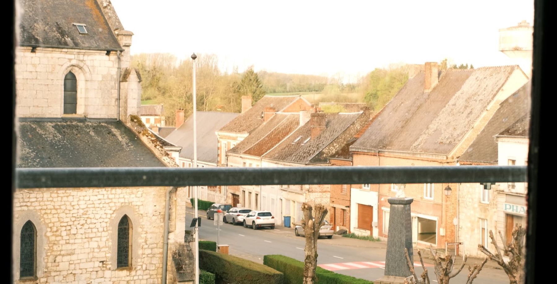 Uitzicht vanuit de slaapkamer